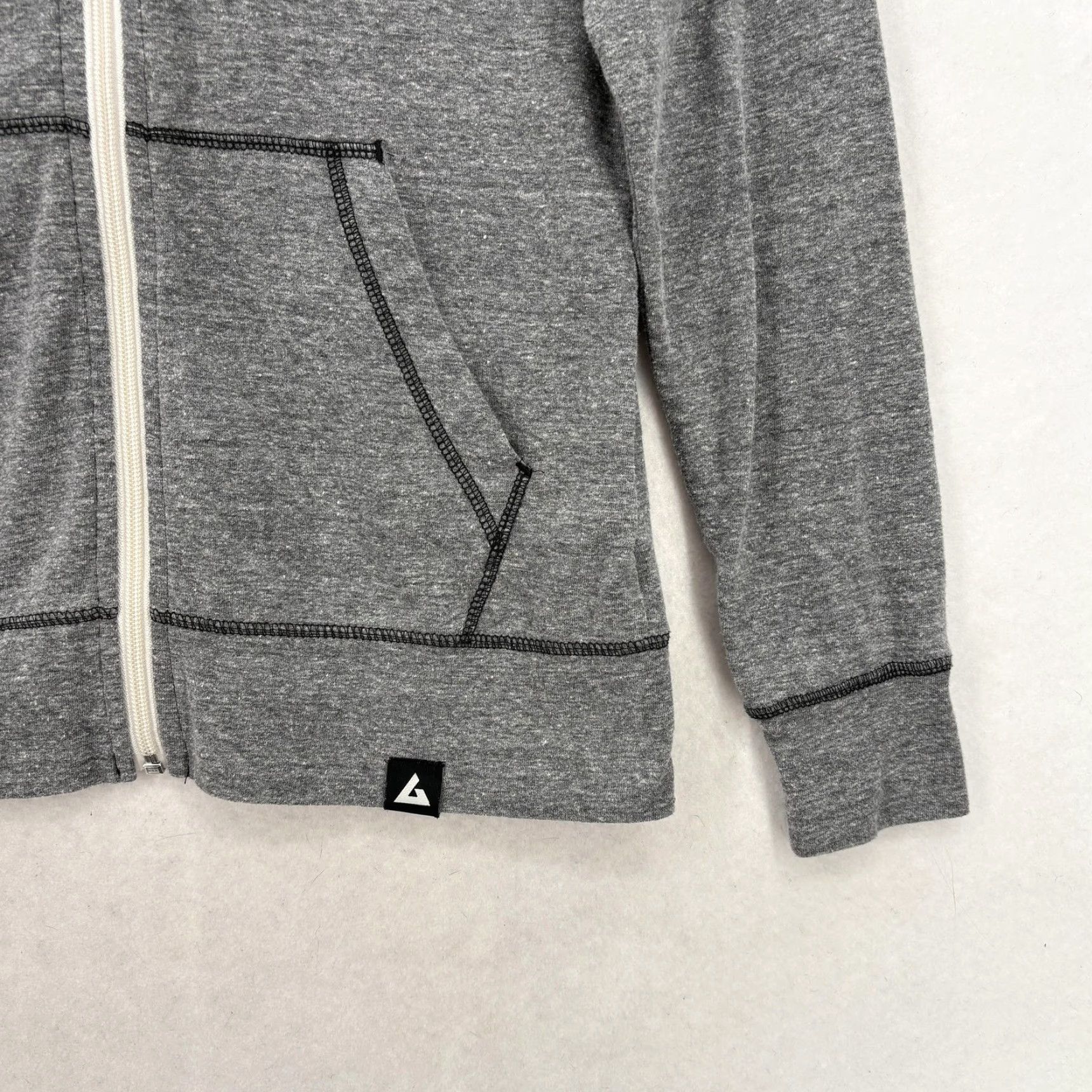 Vintage American Giant Hoodie Womens Small Gray Full Zip Lightweight Sweatshirt Size S / US 4 / IT 40 - 3 Thumbnail