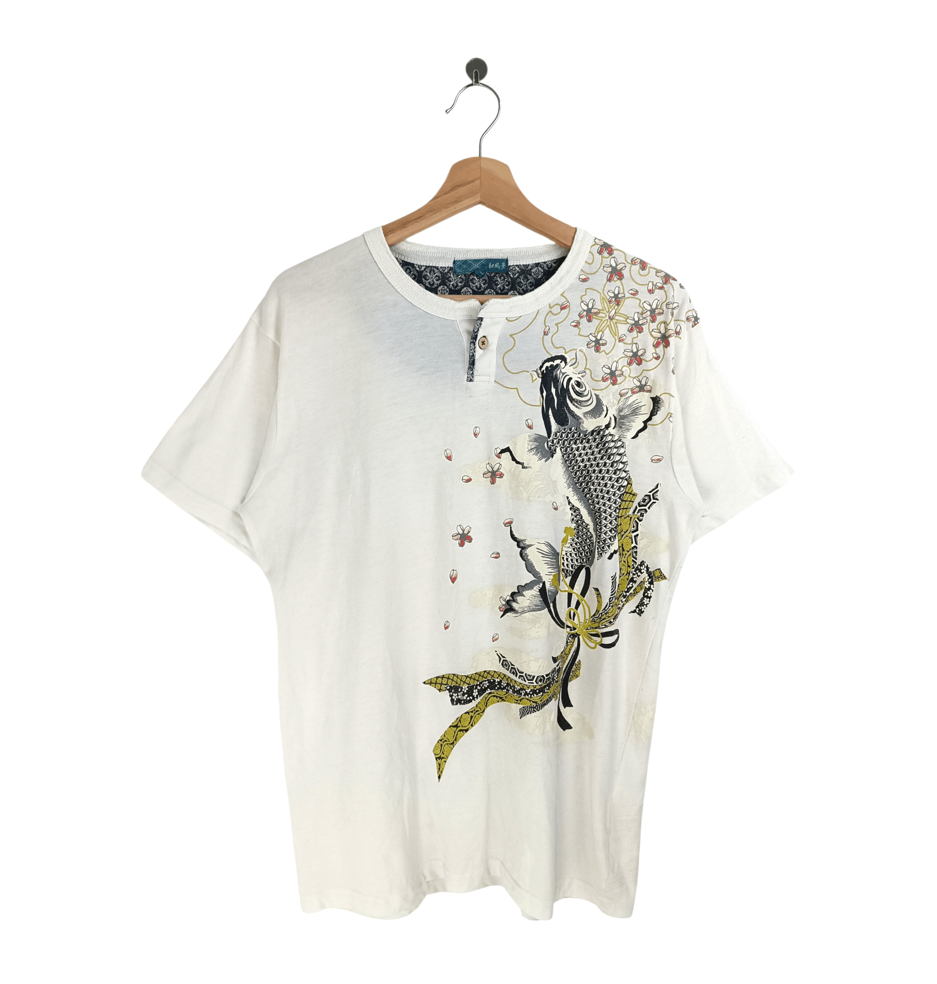 Vintage VINTAGE DRAGON KOI SUKAJAN TATOO JAPANESE TEE VERY RARE Size US L / EU 52-54 / 3 - 2 Thumbnail