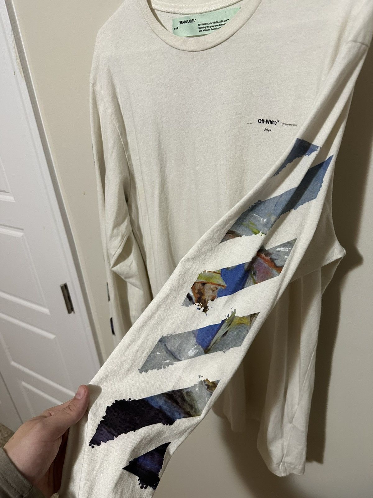 Off-White OFF-WHITE Long Sleeve Monet Diag Arrow Tee XXL Size US XXL / EU 58 / 5 - 3 Thumbnail
