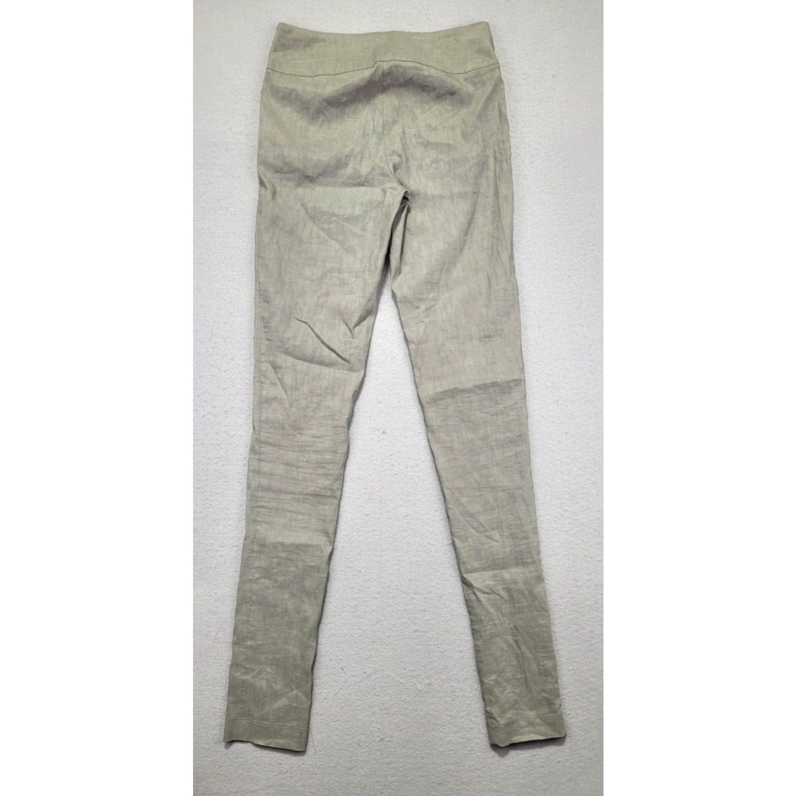 Sarah Pacini Sarah Pacini Linen Pants Womens Size 0 Gray Stretch Linen Tapered NWT MSRP 25 Size 25" / US 0 / IT 36 - 2 Thumbnail