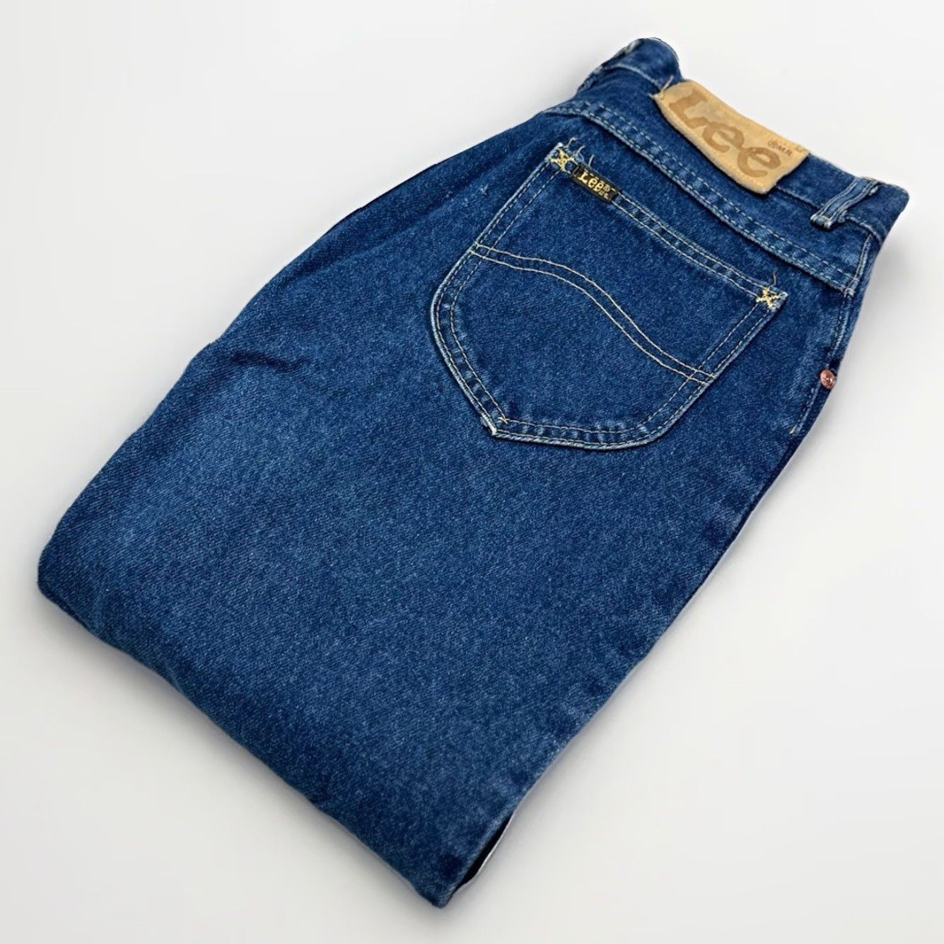 Lee VINTAGE Lee Riders Jeans Women’s 28x32 Straight High Rise Blue Denim 5-Pocket USA 1960s 80s Mens Womens Boys Girls Size 34" / US 12 / IT 48 - 2 Thumbnail