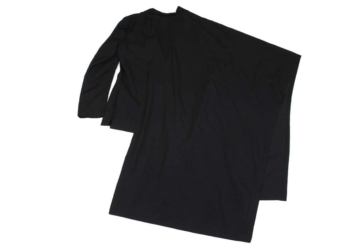 Yohji Yamamoto Asymmetrical Wool Cape Jacket in Black Size 3 Size US L / EU 52-54 / 3 - 11 Thumbnail