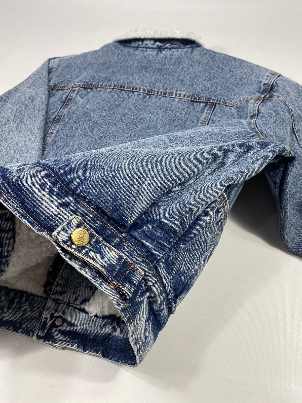 Vintage 🔥LASTDROP🔥 Vintage 90s Baggy Oversized Sherpa Denim Jacket Size US L / EU 52-54 / 3 - 14 Thumbnail