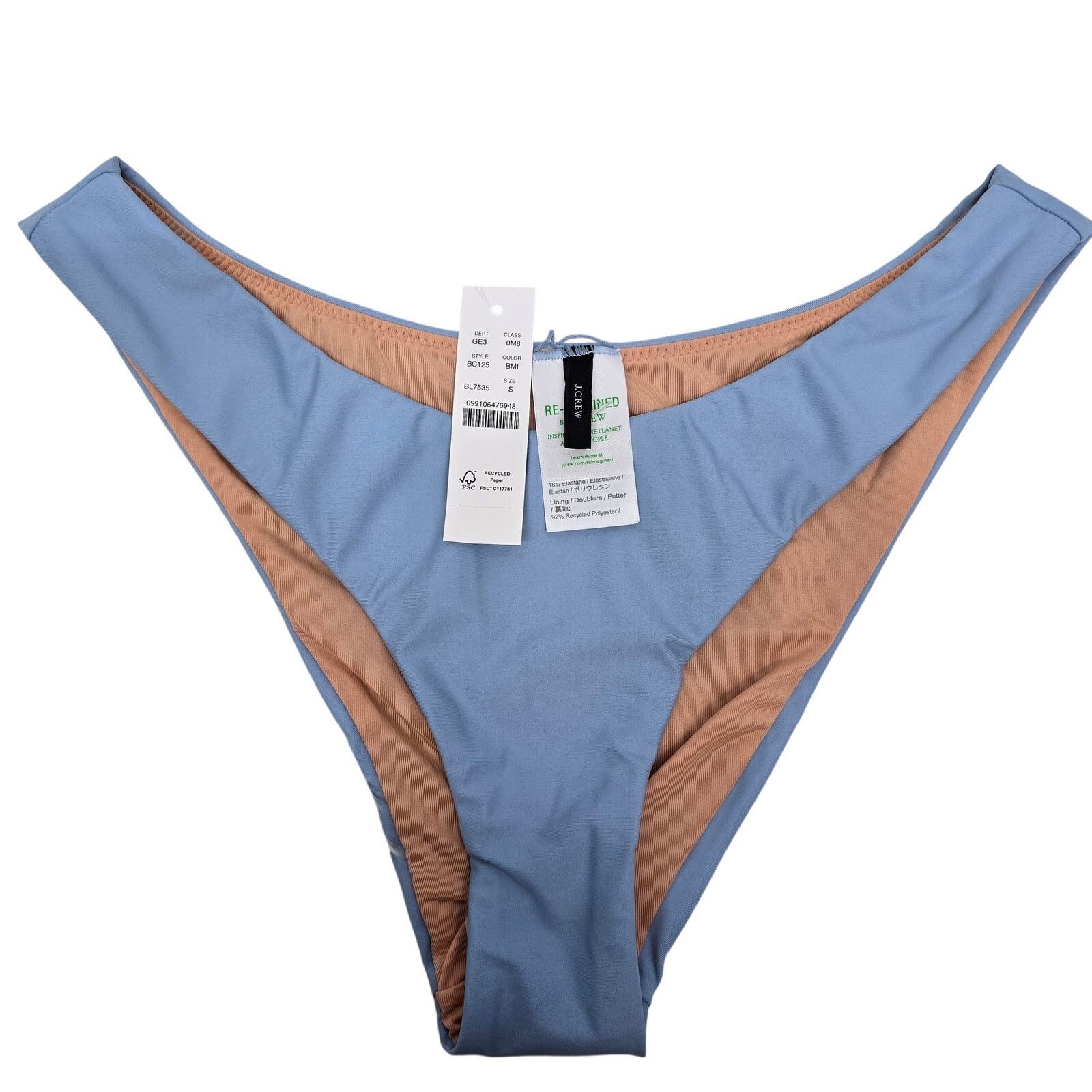 J.Crew NWT J. Crew Curved Waist Cheeky Bikini Bottoms Size S Size ONE SIZE - 4 Thumbnail
