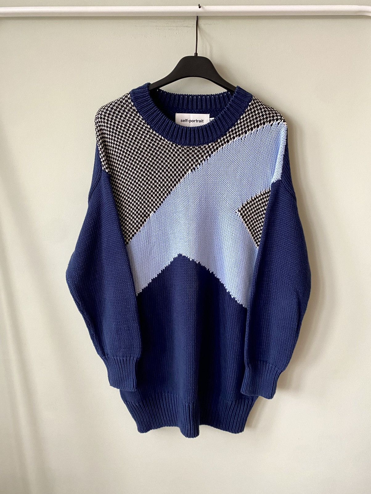 Self-Portrait Self-Portrait geometric Knitt crew long sweater Size M / US 6-8 / IT 42-44 - 1 Thumbnail