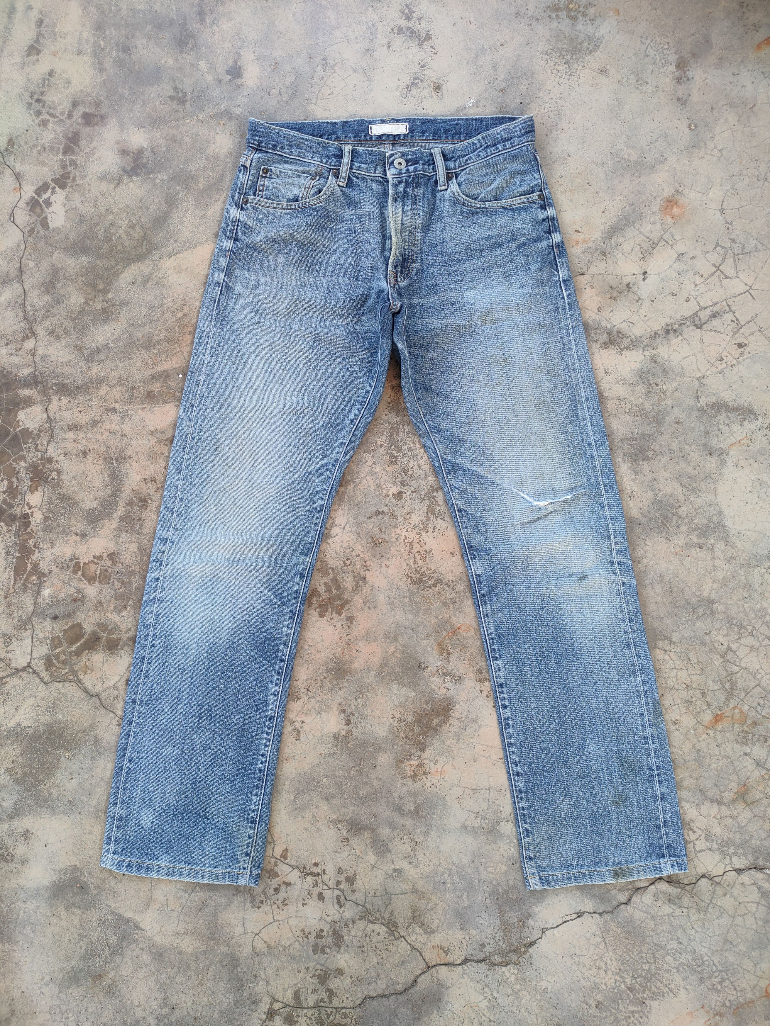 Japanese Brand VINTAGE JAPANESE FADED RIPPED JEANS DENIM PANTS Size US 32 / EU 48 - 1 Thumbnail