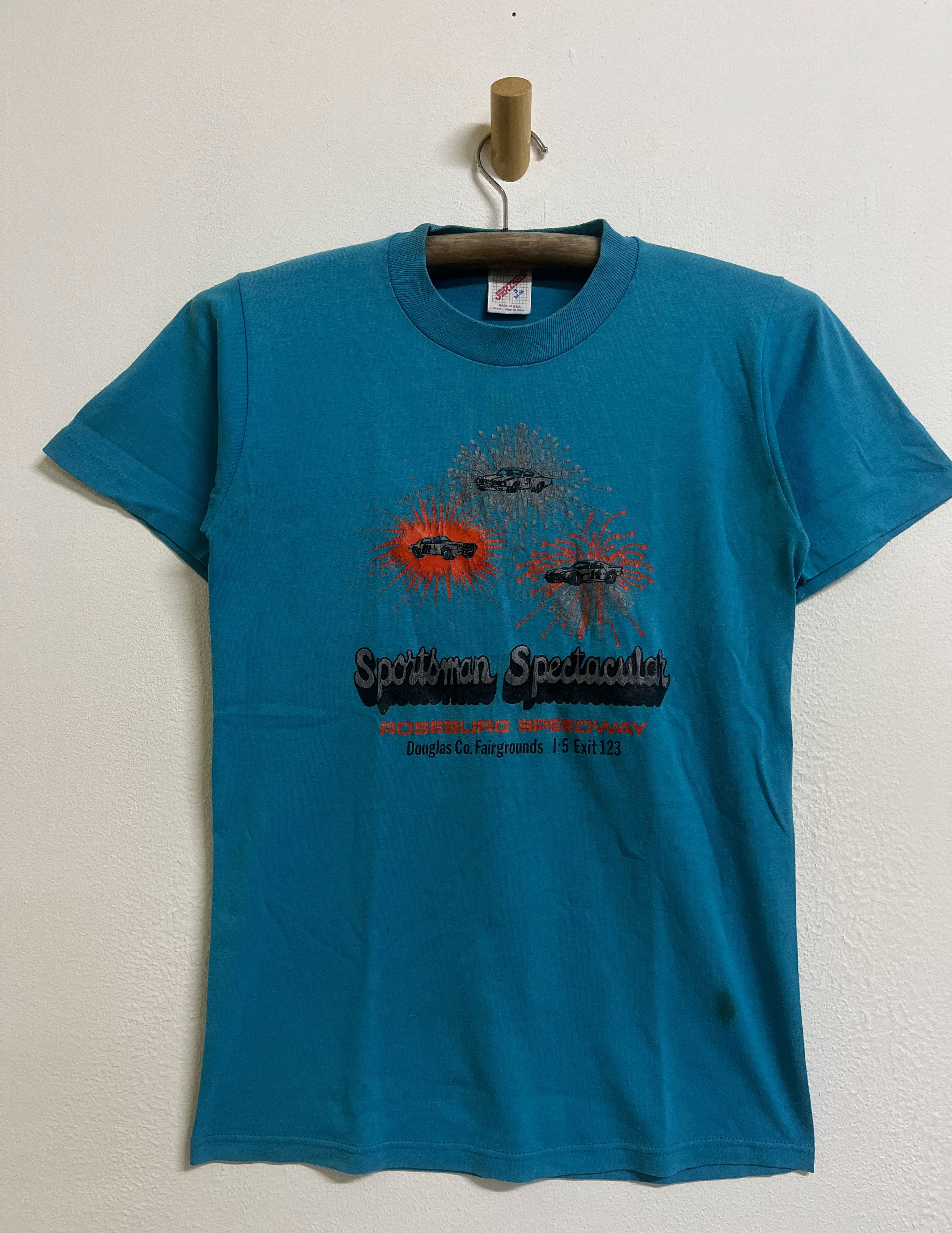 Arts & Science Vtg 80s 90s Jerzees Speedway Classic Car Single Stitching Size US S / EU 44-46 / 1 - 1 Thumbnail