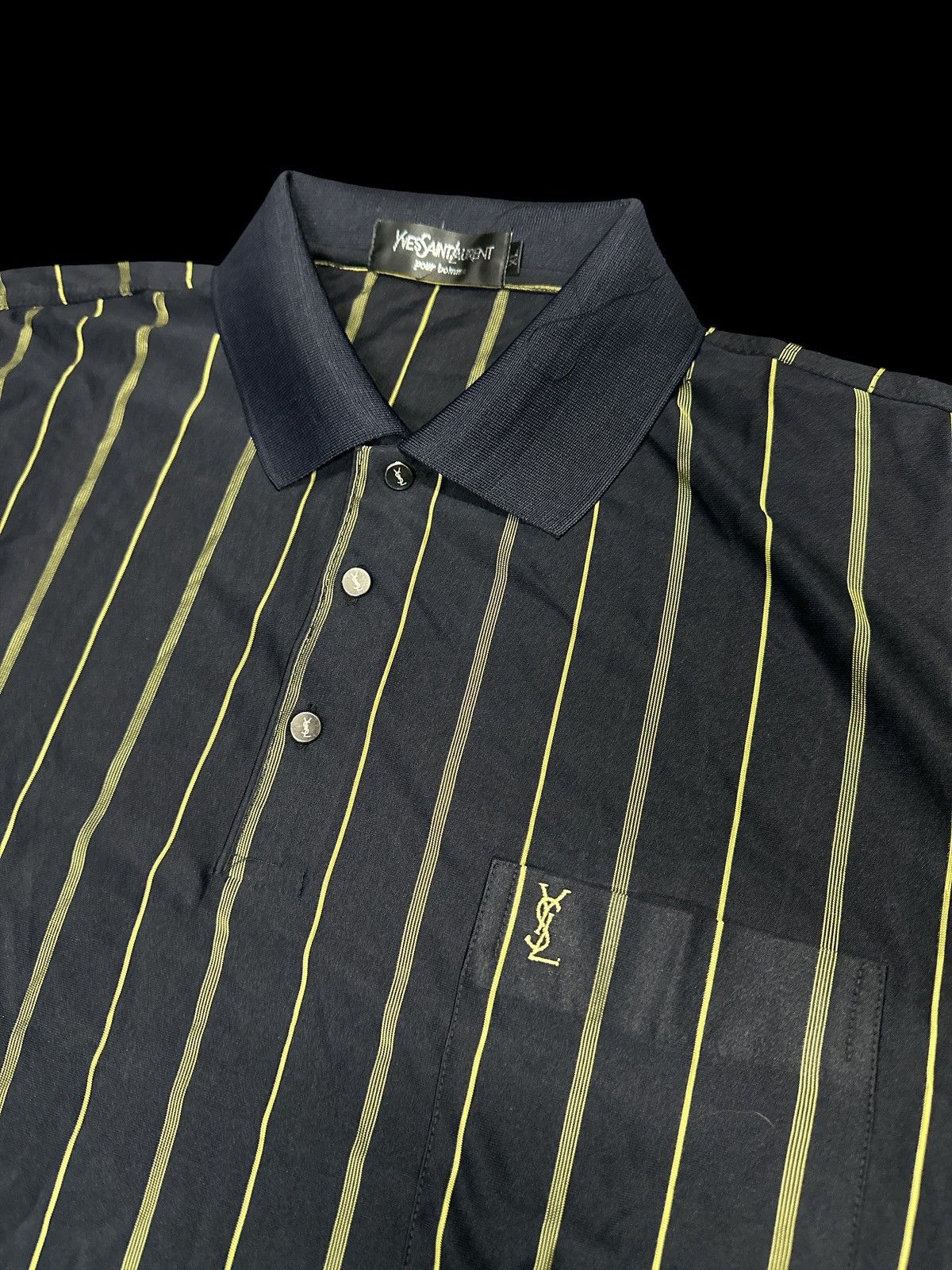 Yves Saint Laurent Stripe Tee Pocket YSL Pour Homme 💥❗️ Size US XL / EU 56 / 4 - 2 Thumbnail