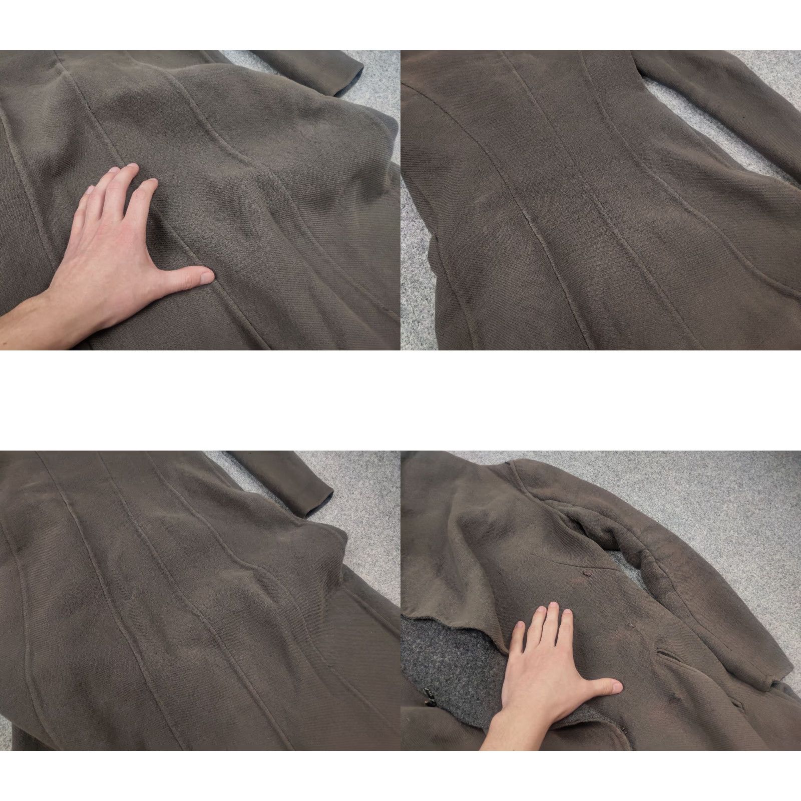 Vintage Masnada Italy Design asymmetric clasp Wool Blend Long coat Jacket Faded MA Size S / US 4 / IT 40 - 9 Thumbnail