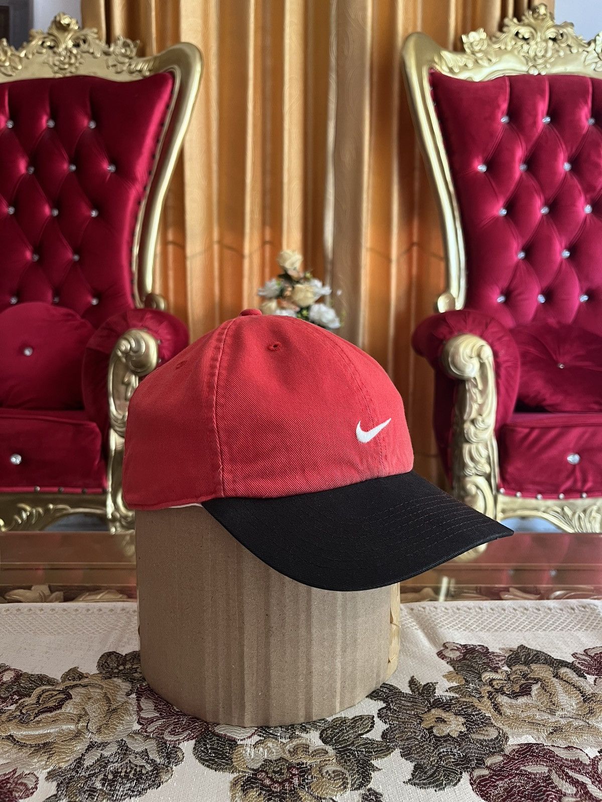 Nike × Vintage 90’s Nike Center Logo Hat Size ONE SIZE - 1 Thumbnail