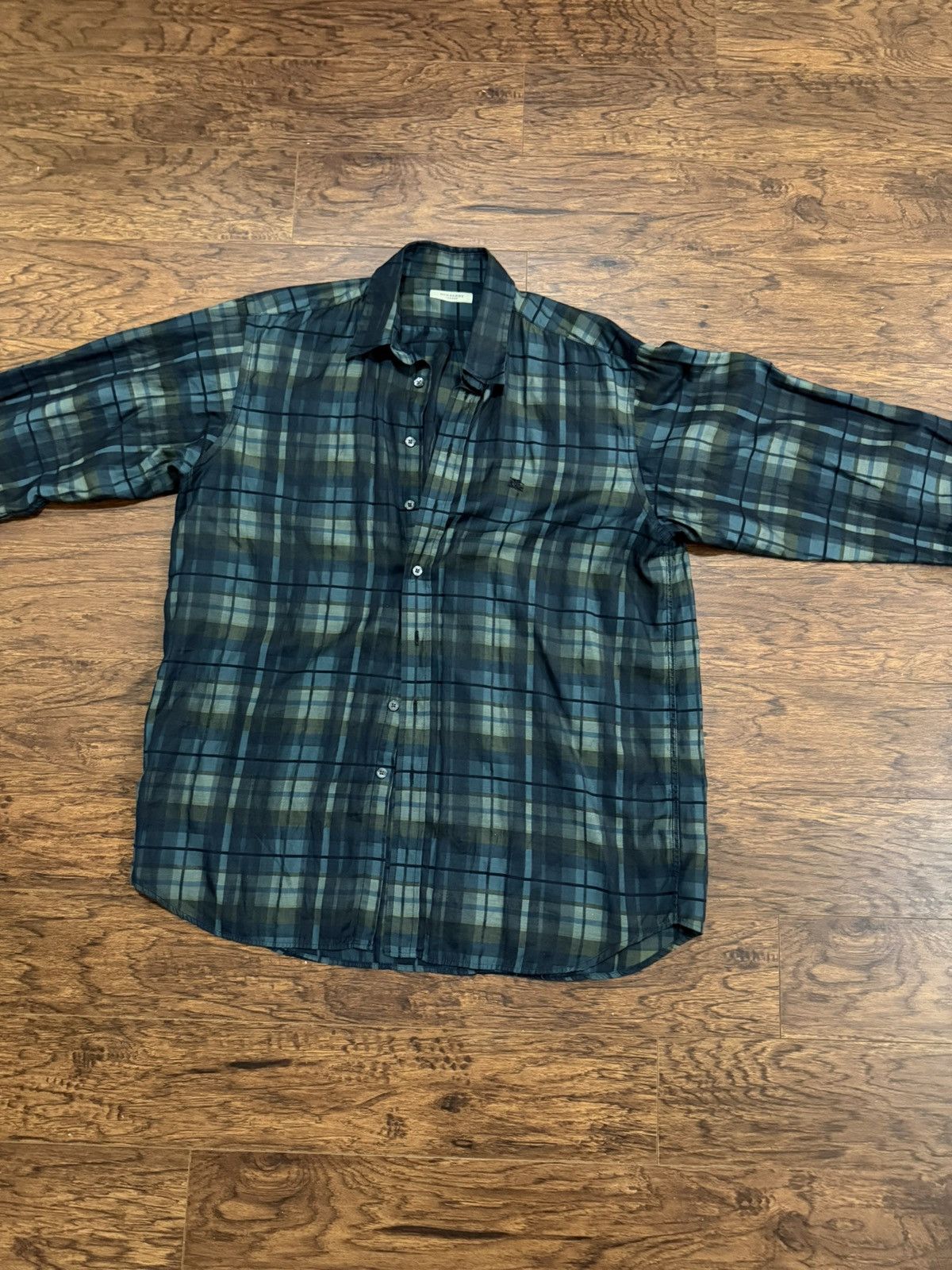 Burberry Vintage Burberry Black button up Size US L / EU 52-54 / 3 - 1 Thumbnail