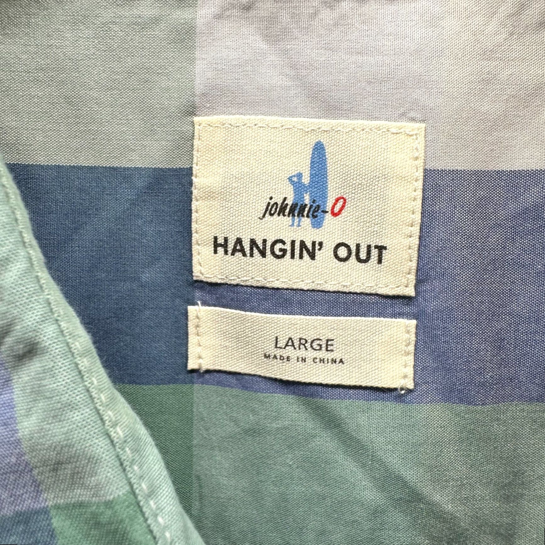 johnnie-O johnnie-O Shirt Adult M Blue Plaid Cotton Short Sleeve Button-Up Casual Mens Size US M / EU 48-50 / 2 - 6 Thumbnail