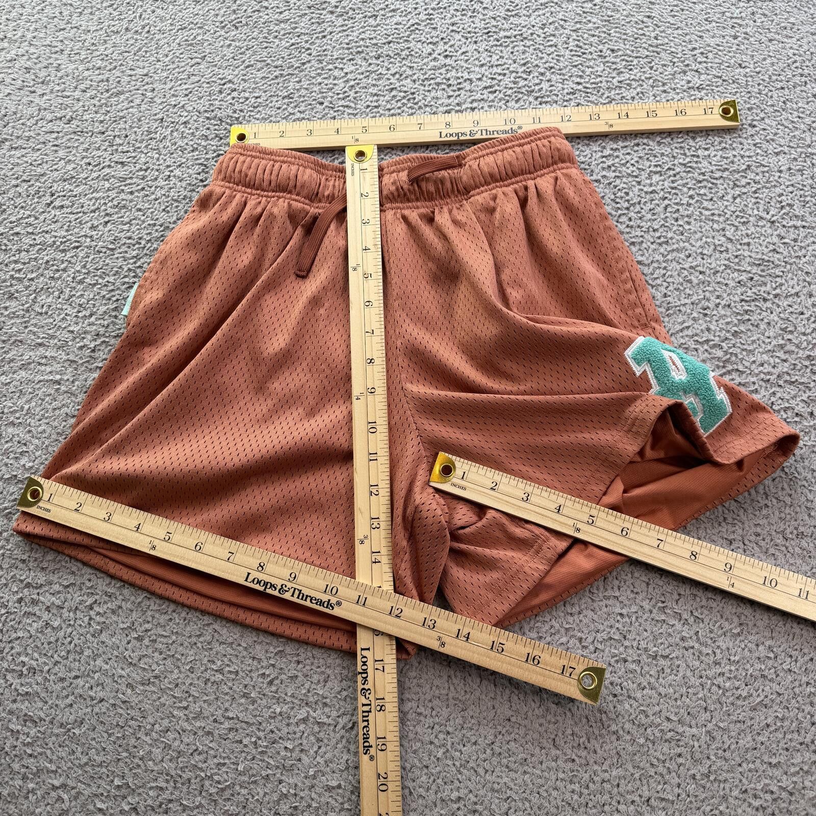 Other Inaka Power Mesh Shorts Mens M Orange Chenille Logo Gym IP Size US 32 / EU 48 - 3 Thumbnail