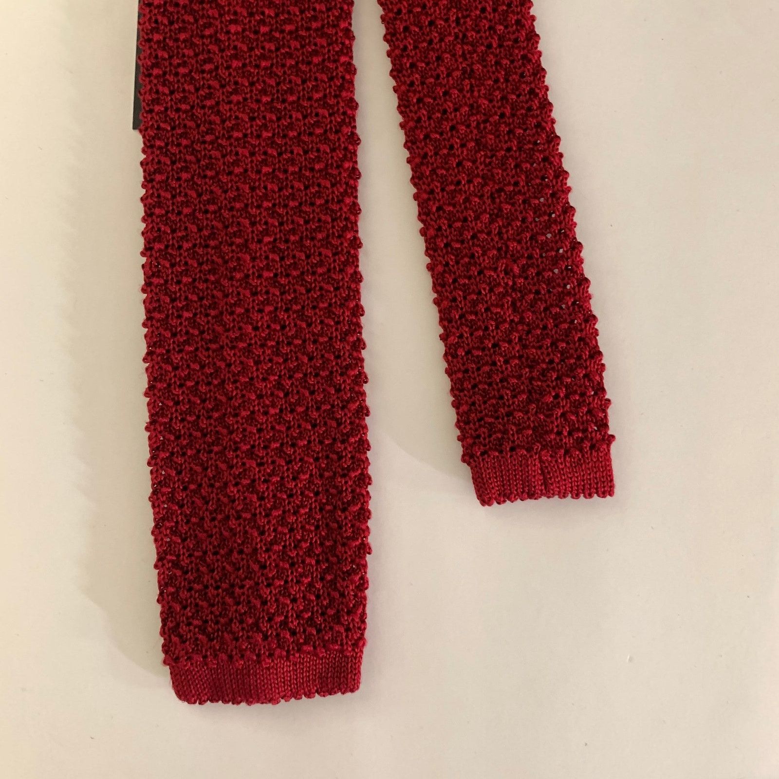 Other PERSONALITY Red Knit Wool Blend Tie Size ONE SIZE - 2 Thumbnail