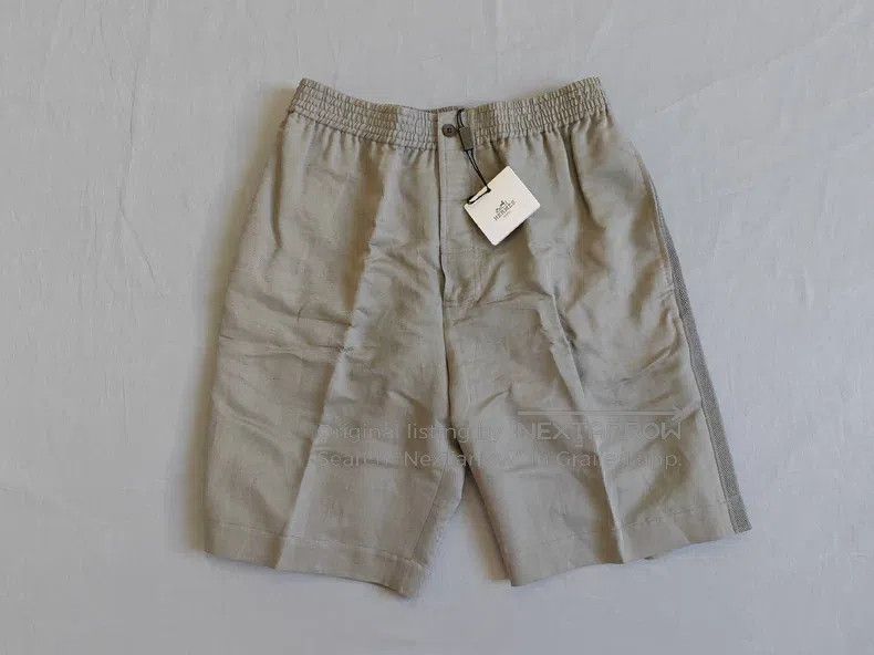 Hermes Hermes Men's Casual Work Linen Shorts, 66% Linen + 34% Cot Size US 42 / EU 58 - 1 Thumbnail