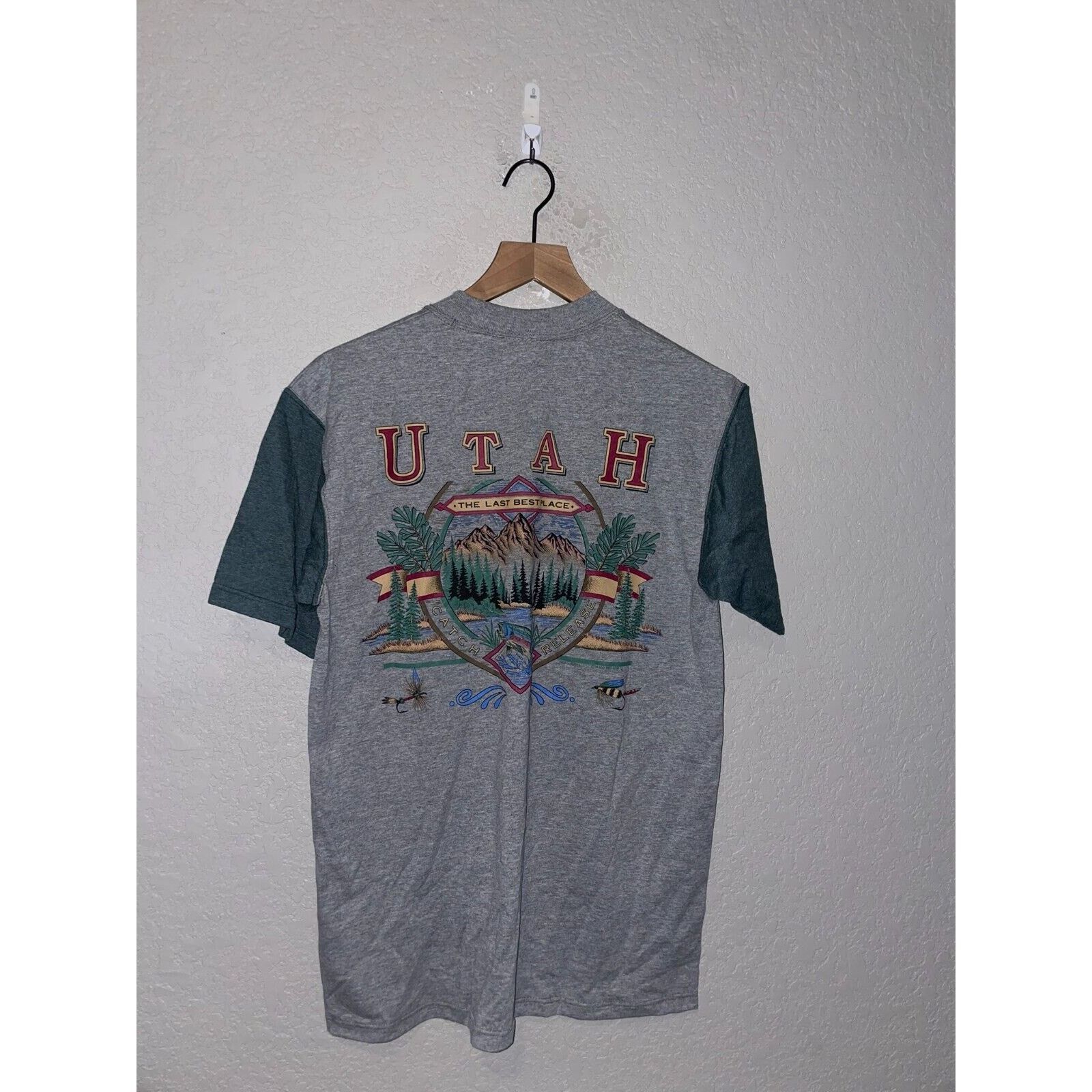 Jerzees Vintage Utah Shirt The Last Best Place Mountain Tee Tee 90s Size US M / EU 48-50 / 2 - 1 Thumbnail