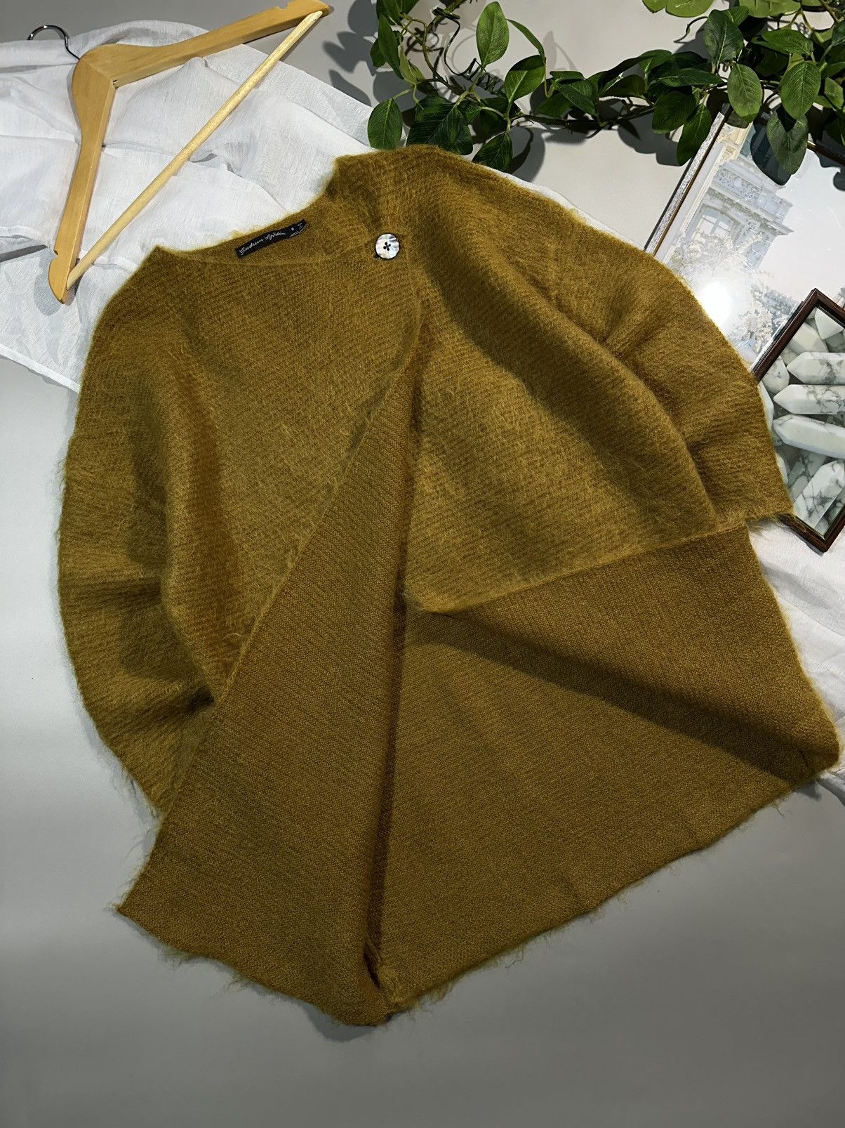Gudrun Sjoden Gudrun Sjoden Mohair wool blend wrap cardigan jacket mustard Size S / US 4 / IT 40 - 5 Thumbnail