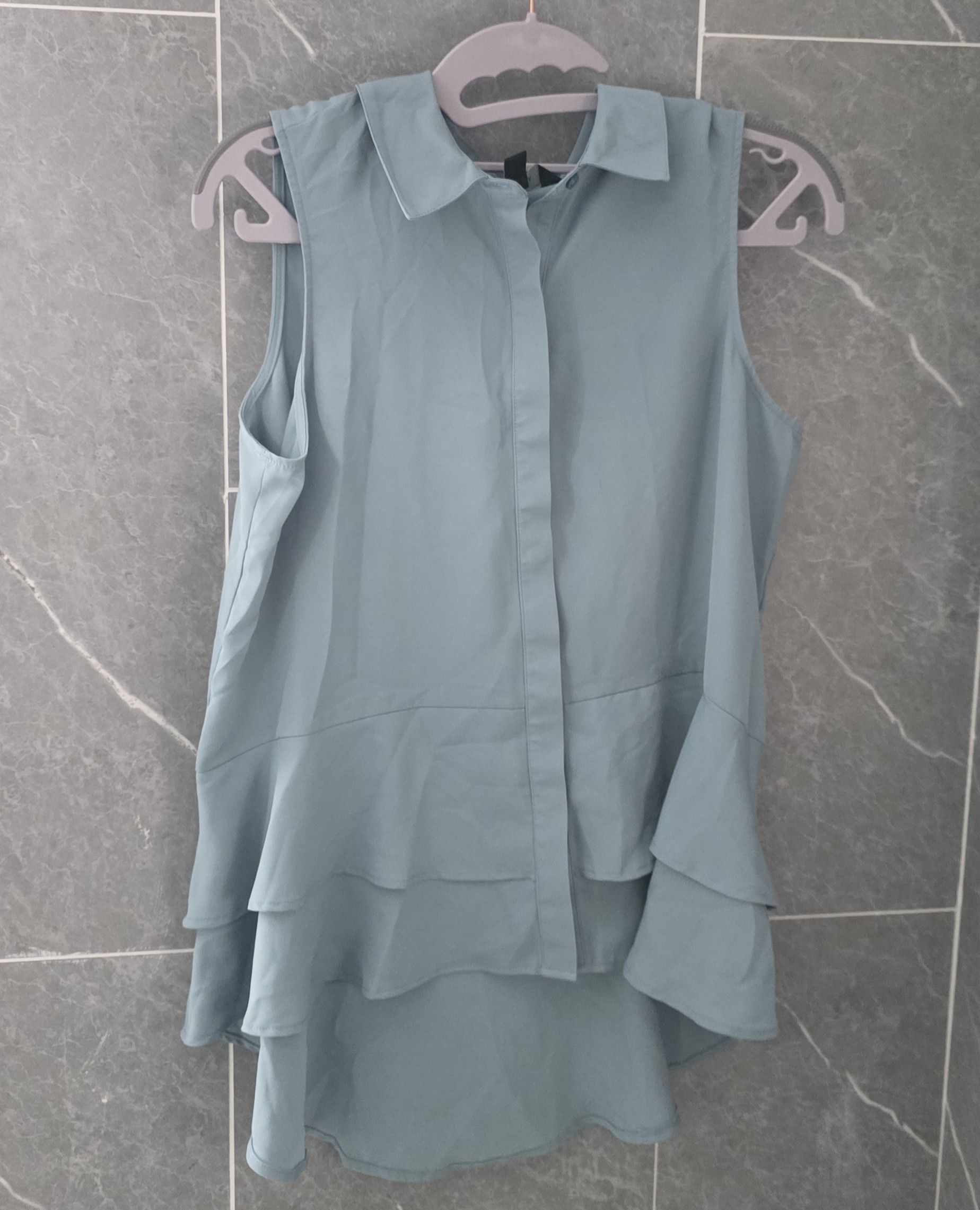 Vera Wang NWOT Simply Vera Vera Wang Sky Blue Tank Peplum BPetite P XS Size XS / US 0-2 / IT 36-38 - 1 Thumbnail