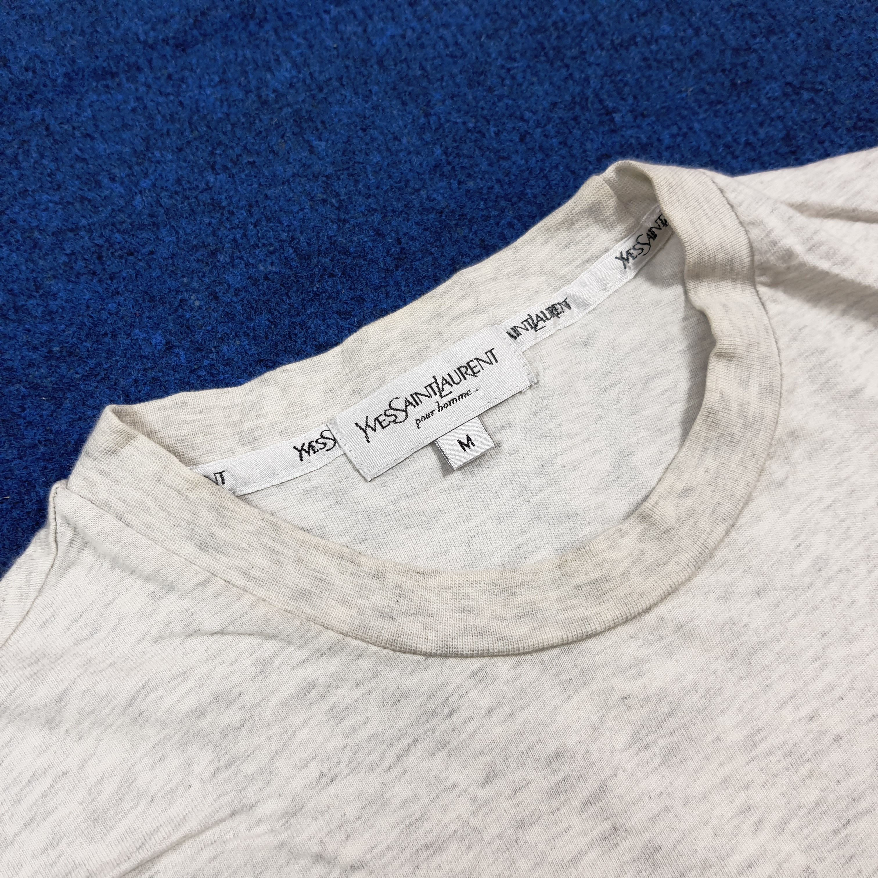Yves Saint Laurent Vintage YSL Yves Saint Laurent Center Logo Tshirt C294N36 Size US M / EU 48-50 / 2 - 4 Thumbnail