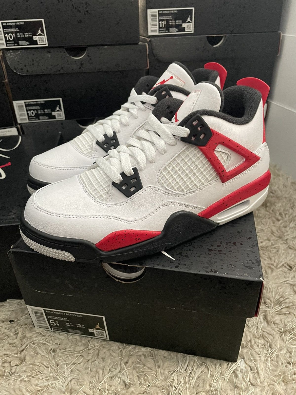 Jordan Brand Jordan 4 Red Cement Size US 5.5 / EU 38 - 1 Thumbnail