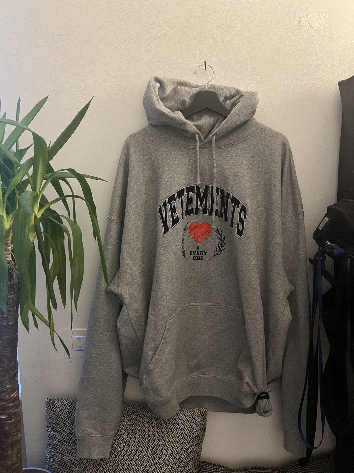 image of Vetements 4 Every One Hoodie in Grey, Men's (Size XL)