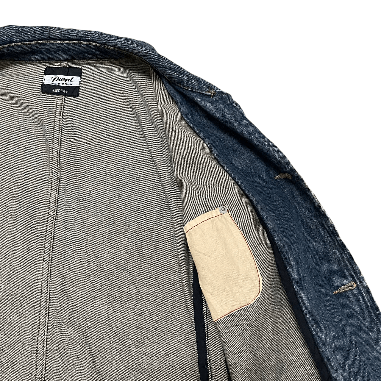 Japanese Brand Vintage PWPL Power of the People Denim Jacket Distressed Size US M / EU 48-50 / 2 - 7 Thumbnail