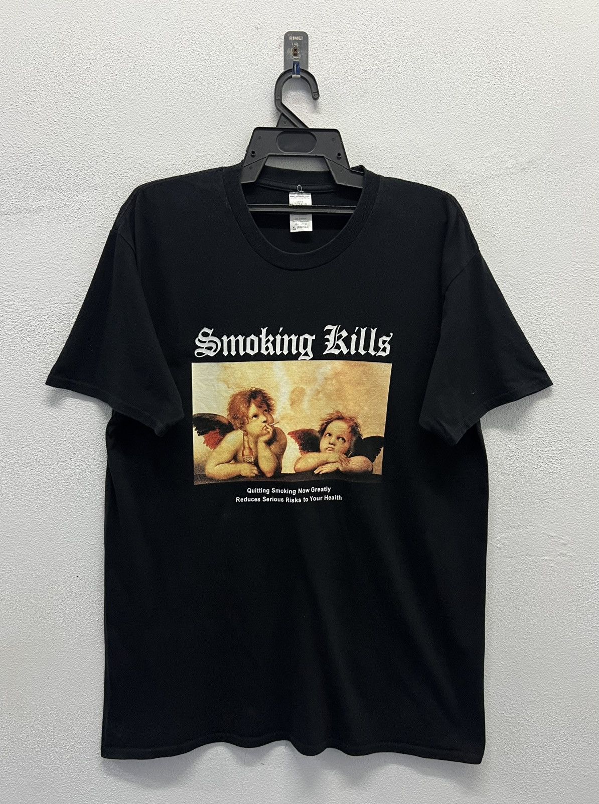 Gildan × Vintage VINTAGE GILDAN SMOKING KILLS SHIRT Size US XL / EU 56 / 4 - 1 Thumbnail
