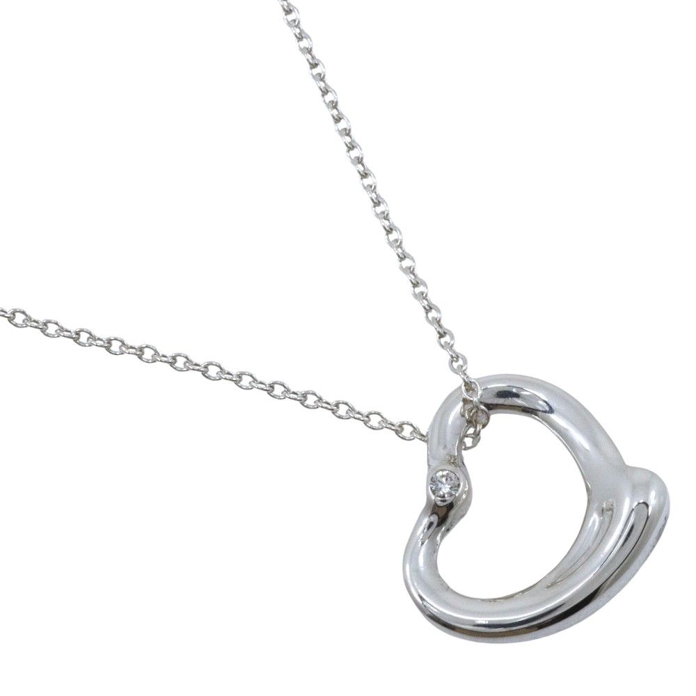 Tiffany & Co. Tiffany & Co. Tiffany & Co. Open Heart Silver925 Diamond Necklace Precious Metal Necklace DUTY FREE for USA Size ONE SIZE - 1 Thumbnail