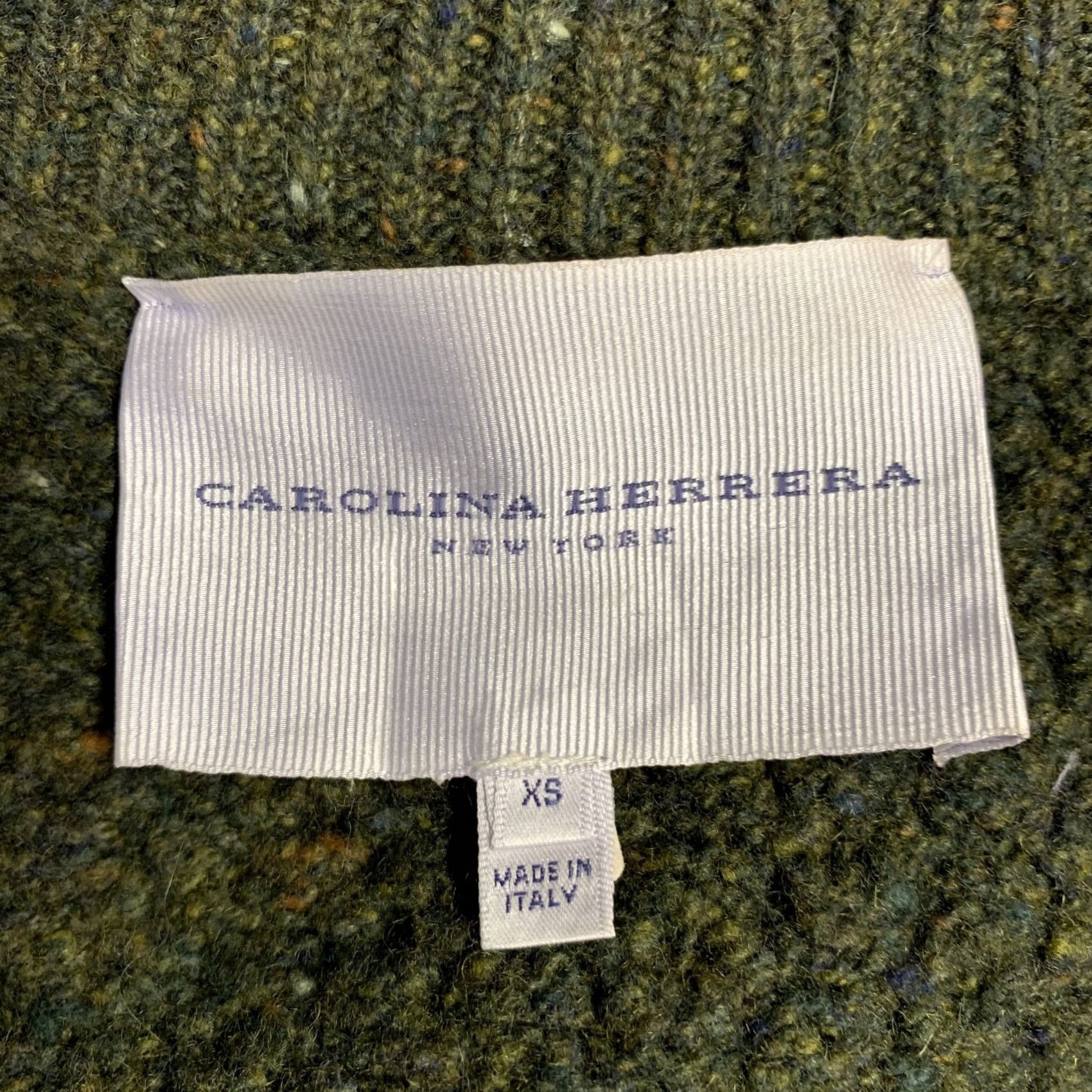 Carolina Herrera CAROLINA HERRERA Green Virgin Wool Cashmere Blend Cable Knit Coat XS Women Size XS / US 0-2 / IT 36-38 - 5 Thumbnail