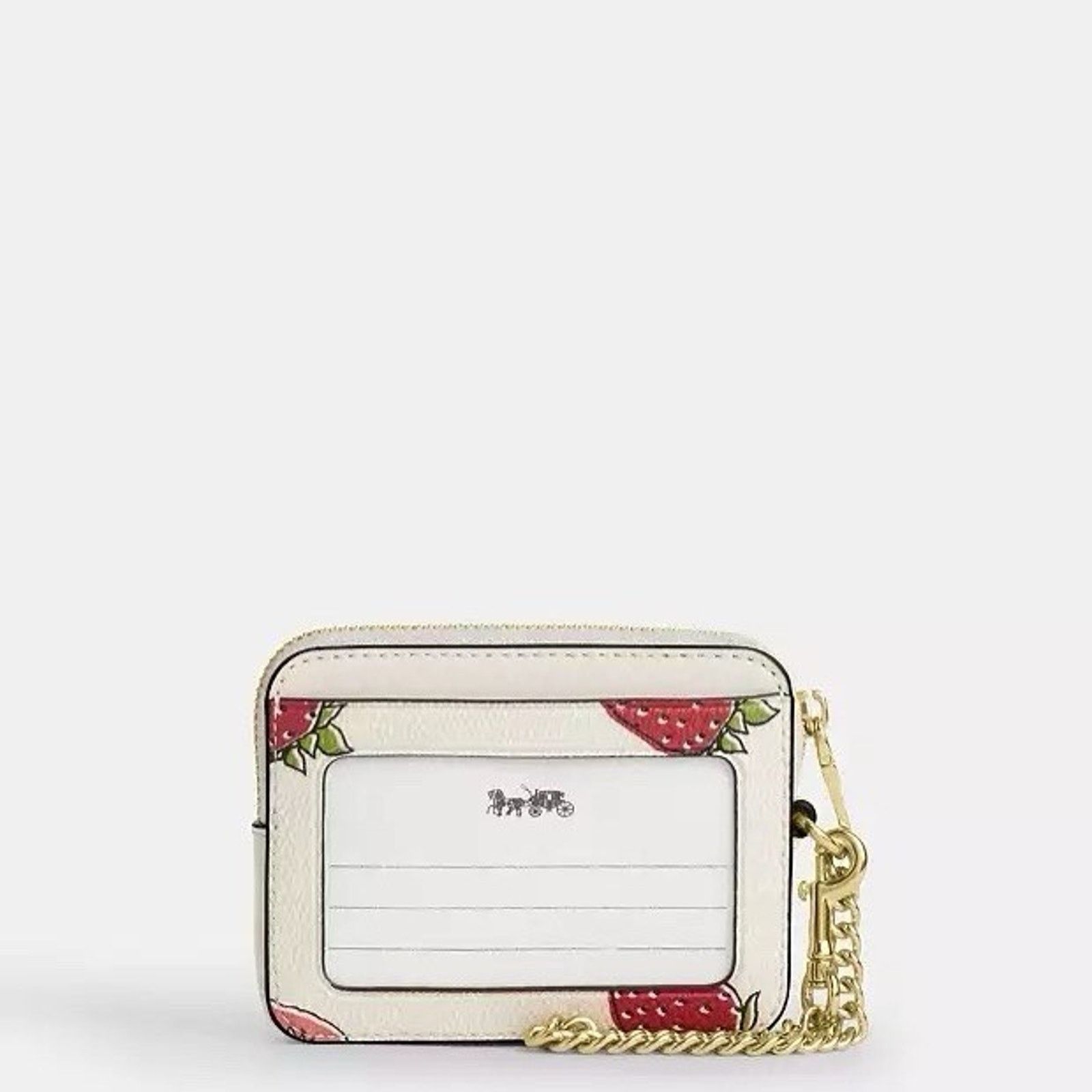 Coach NWT Coach Zip Card Case With Strawberry Chalk Multi Car32 Size ONE SIZE - 5 Thumbnail