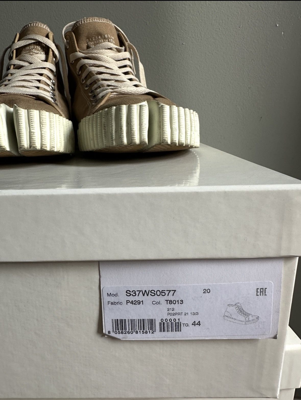 Maison Margiela Maison Margiela 44 / US 11 Tabi High Top Brown Sneakers Size US 11 / EU 44 - 11 Thumbnail