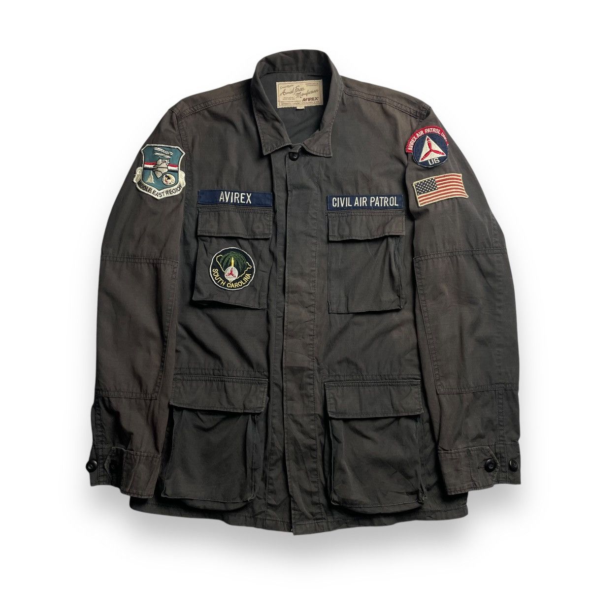 Avirex AVIREX MILITARY PATCHES HIDDEN BUTTON UP WORKSHIRT Size US L / EU 52-54 / 3 - 1 Thumbnail