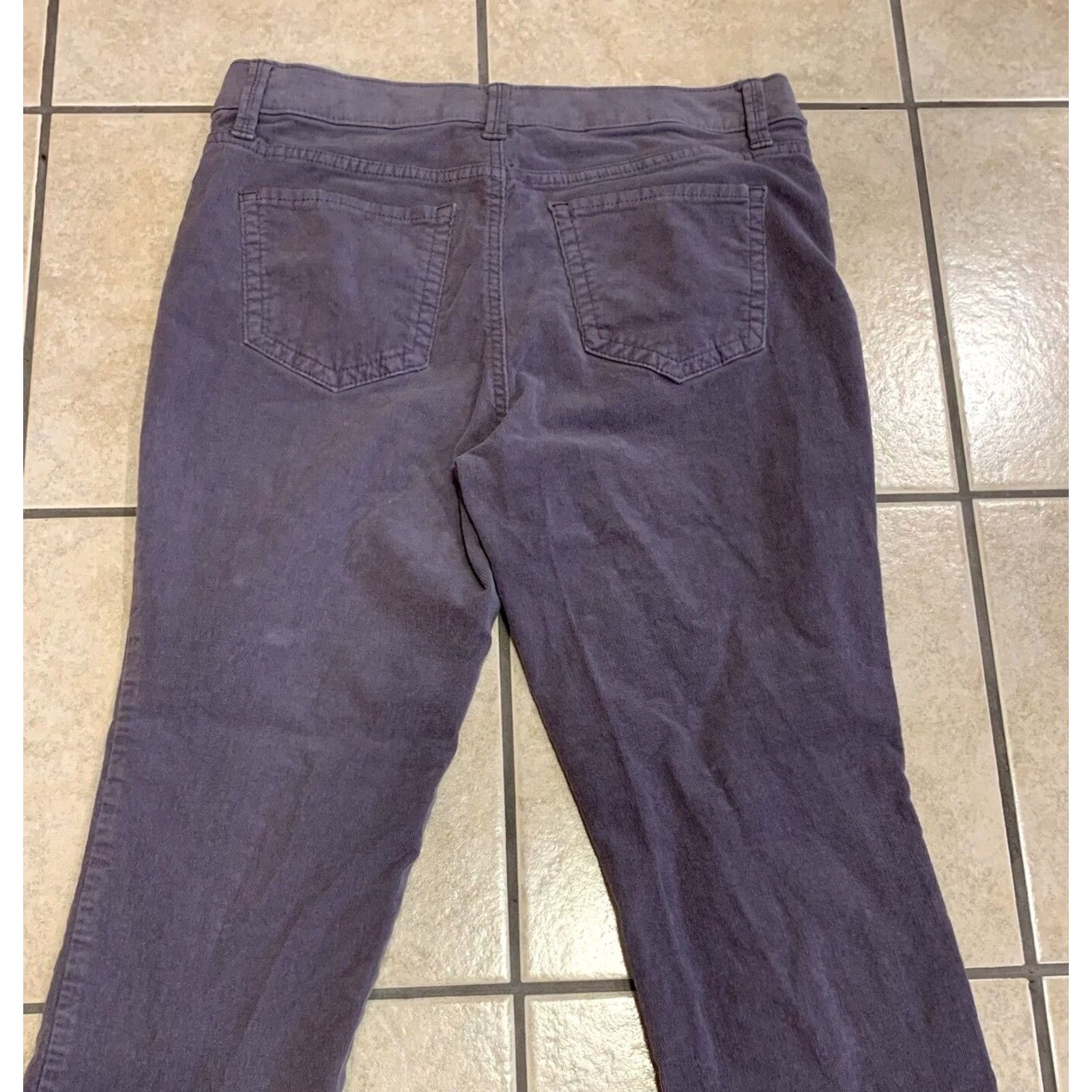 Vintage VINTAGE St. John's Bay Pants Gray Corduroy 10P Straight Leg Women's 31x28 Casual Workwear Slacking, 76424-1 Size 32" / US 10 / IT 46 - 8 Thumbnail