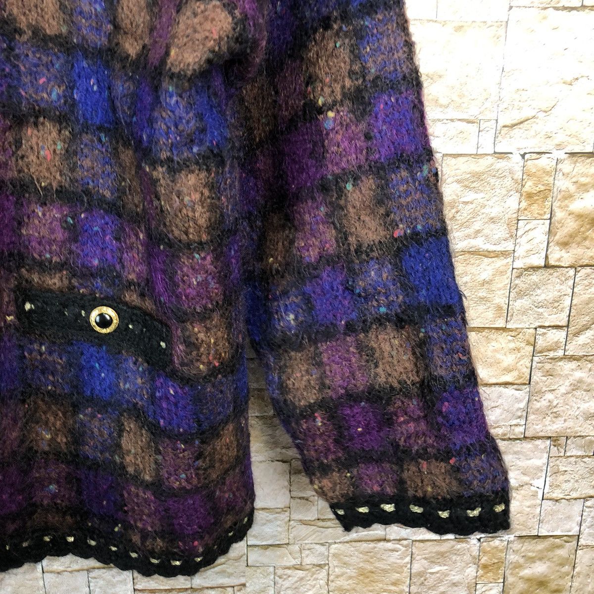 Vintage Japanese Brand Purple Cardigan Knitwear #A680 Size M / US 6-8 / IT 42-44 - 8 Thumbnail