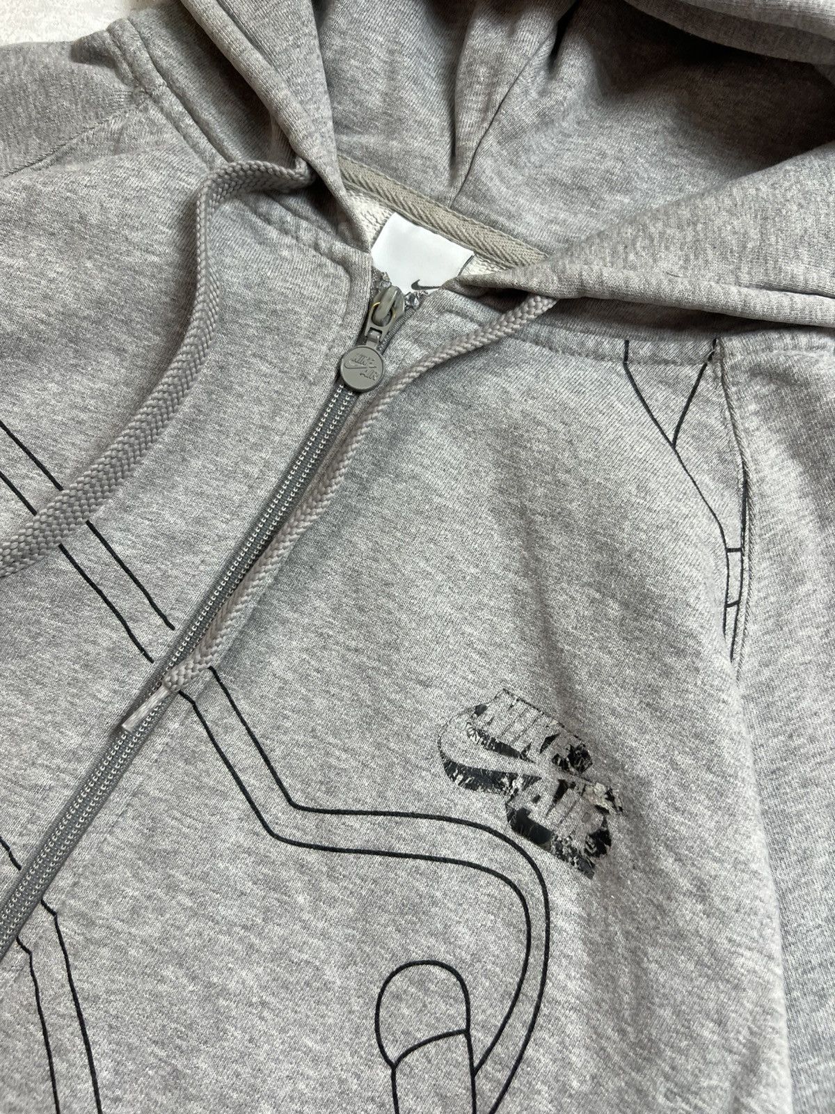Nike 90s Nike Air Vintage Y2K Drill Oversized Retro Zip Hoodie Size US M / EU 48-50 / 2 - 4 Thumbnail