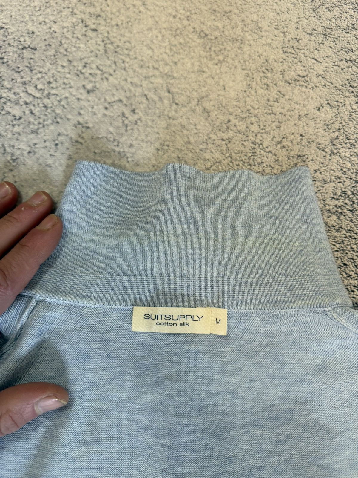 Suitsupply Suitsupply Knitted Polo Shirt Silk Cotton Blue Men M Luxury Size US M / EU 48-50 / 2 - 8 Thumbnail