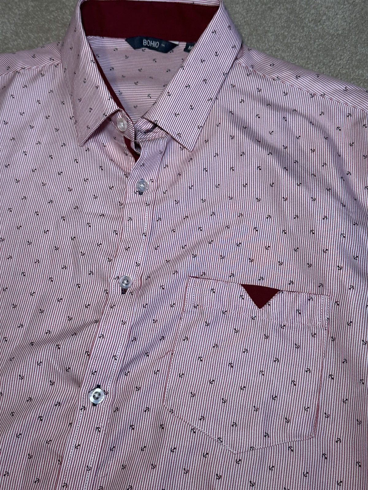 Vineyard Vines Casual Anchor Pattern Button-Down Shirt Size US M / EU 48-50 / 2 - 2 Thumbnail