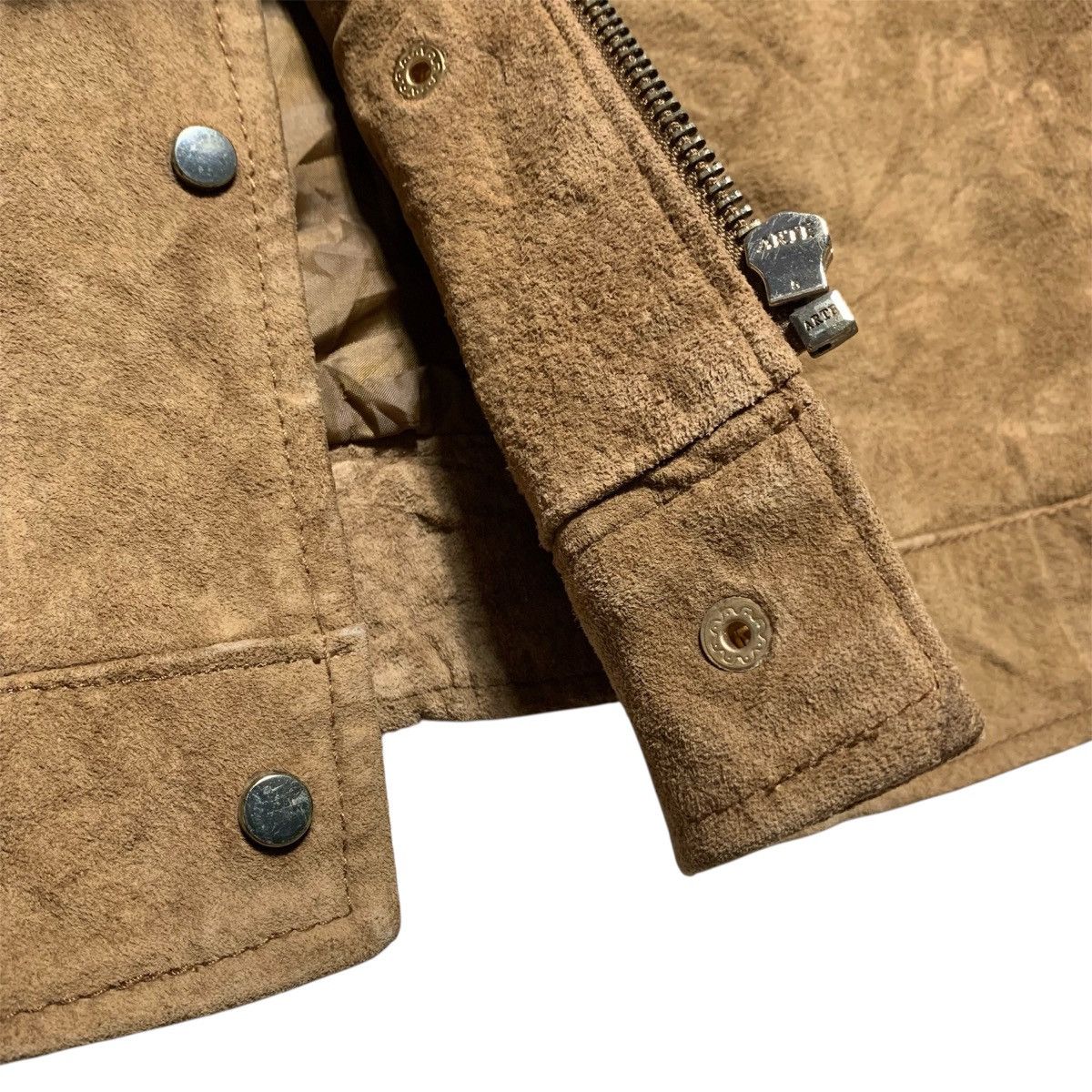Mango 2000s Mango Real Suede Leather Jacket Classy Style Brown Size L / US 10 / IT 46 - 8 Thumbnail
