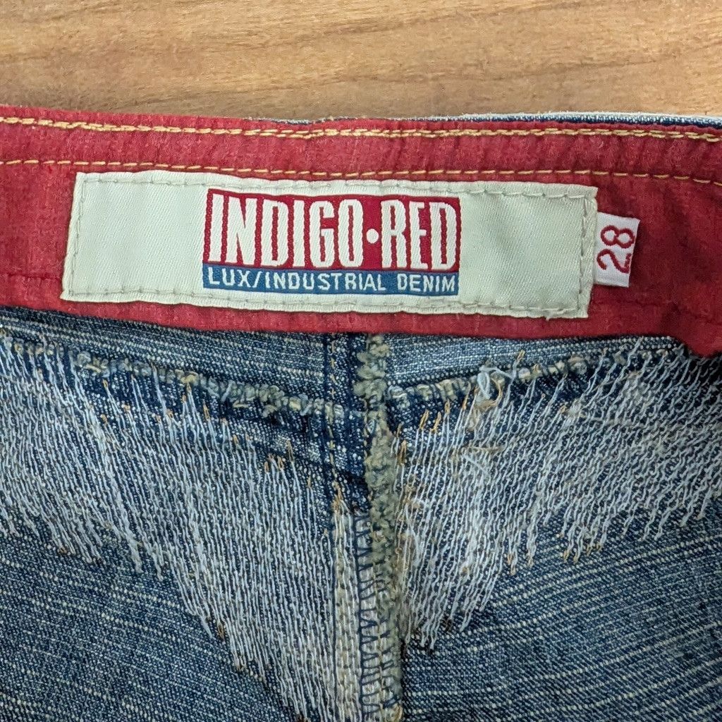 Other Vintage Indigo-Red Front Tie Side Zip Stitched Jeans 28 Size 28" / US 6 / IT 42 - 2 Thumbnail