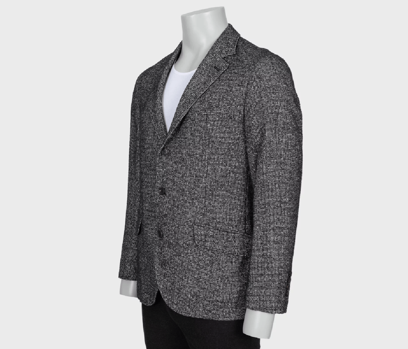 Brunello Cucinelli Brunello Cucinelli men’s black & white micro-pattern jacket Size 50R - 2 Thumbnail