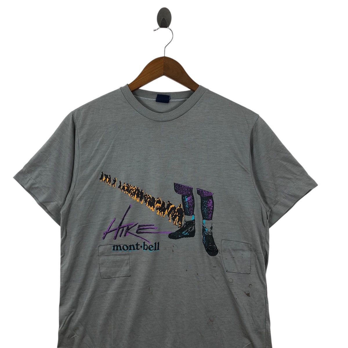 Montbell Vintage 90s MONT-BELL T-Shirt Hike Distressed Size US M / EU 48-50 / 2 - 2 Thumbnail