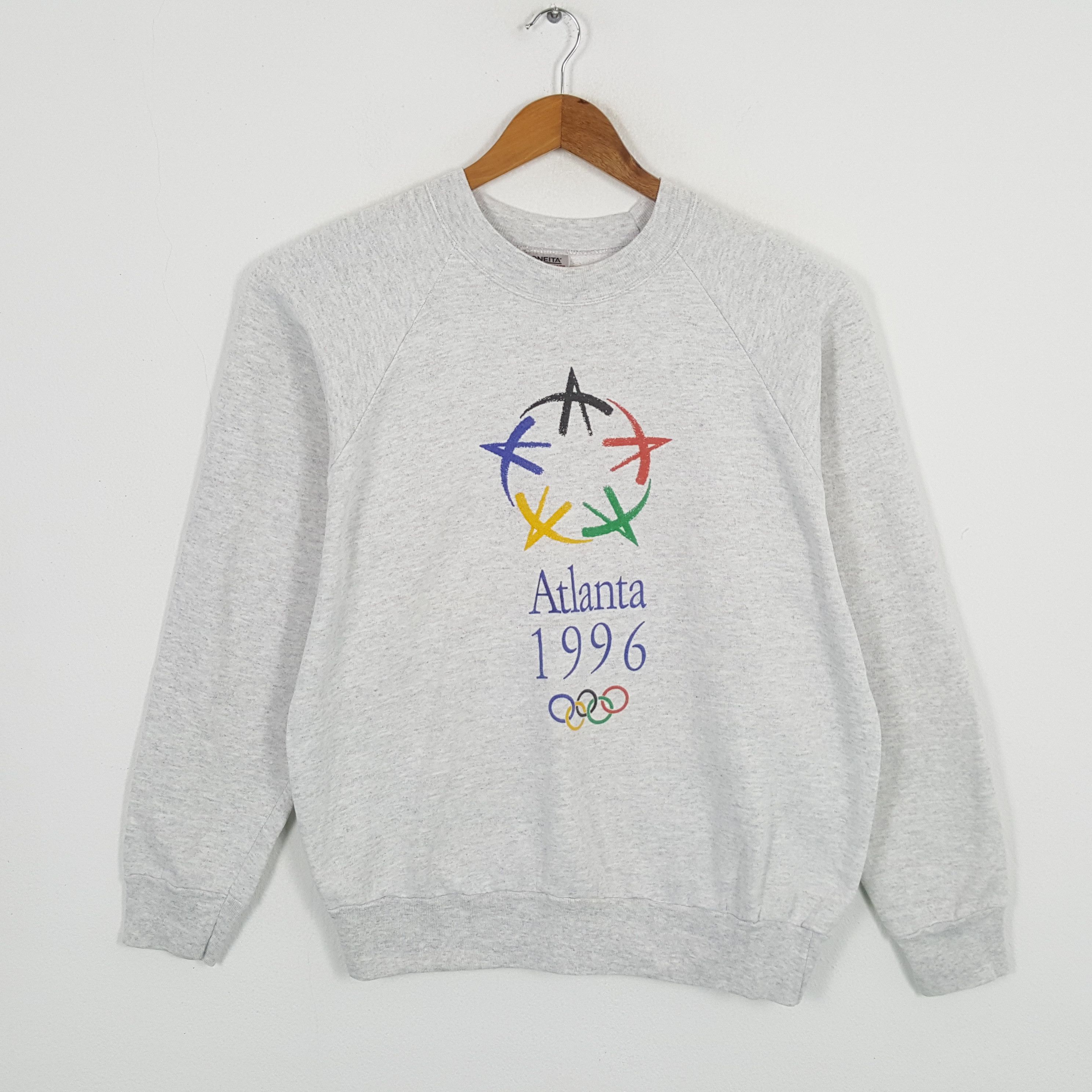 Vintage Atlanta 1996 Summer Olympics top Size XL Extra Large Gray Oneita Crewneck