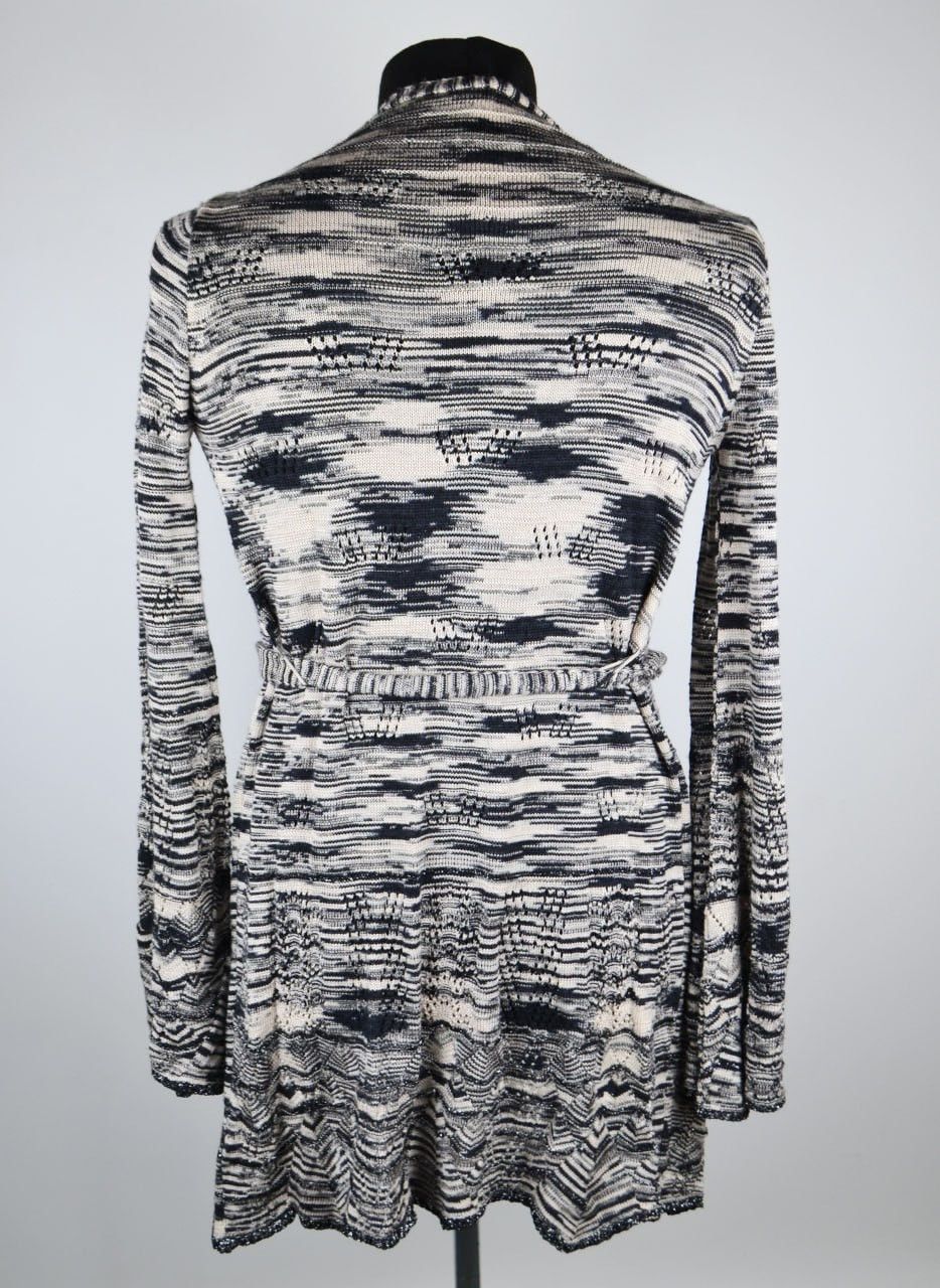 Missoni Missoni Crochet-knit Wide Sleeve Belted Cardigan Sweater Size S / US 4 / IT 40 - 6 Thumbnail