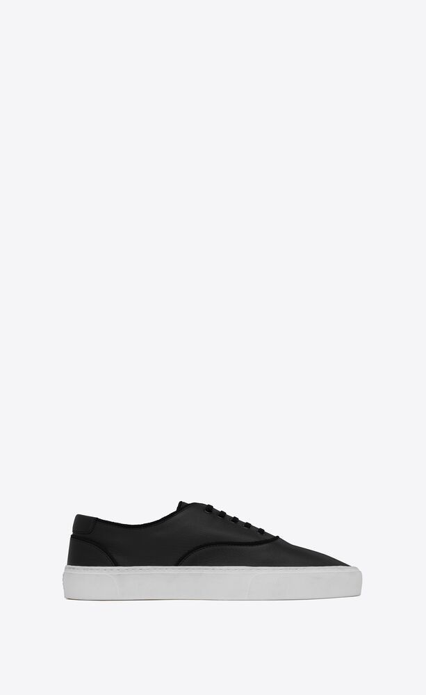 image of Saint Laurent Paris O1Mt1Gz0524 Venice Sneakers In Leather In Black/white, Men's (Size 6)
