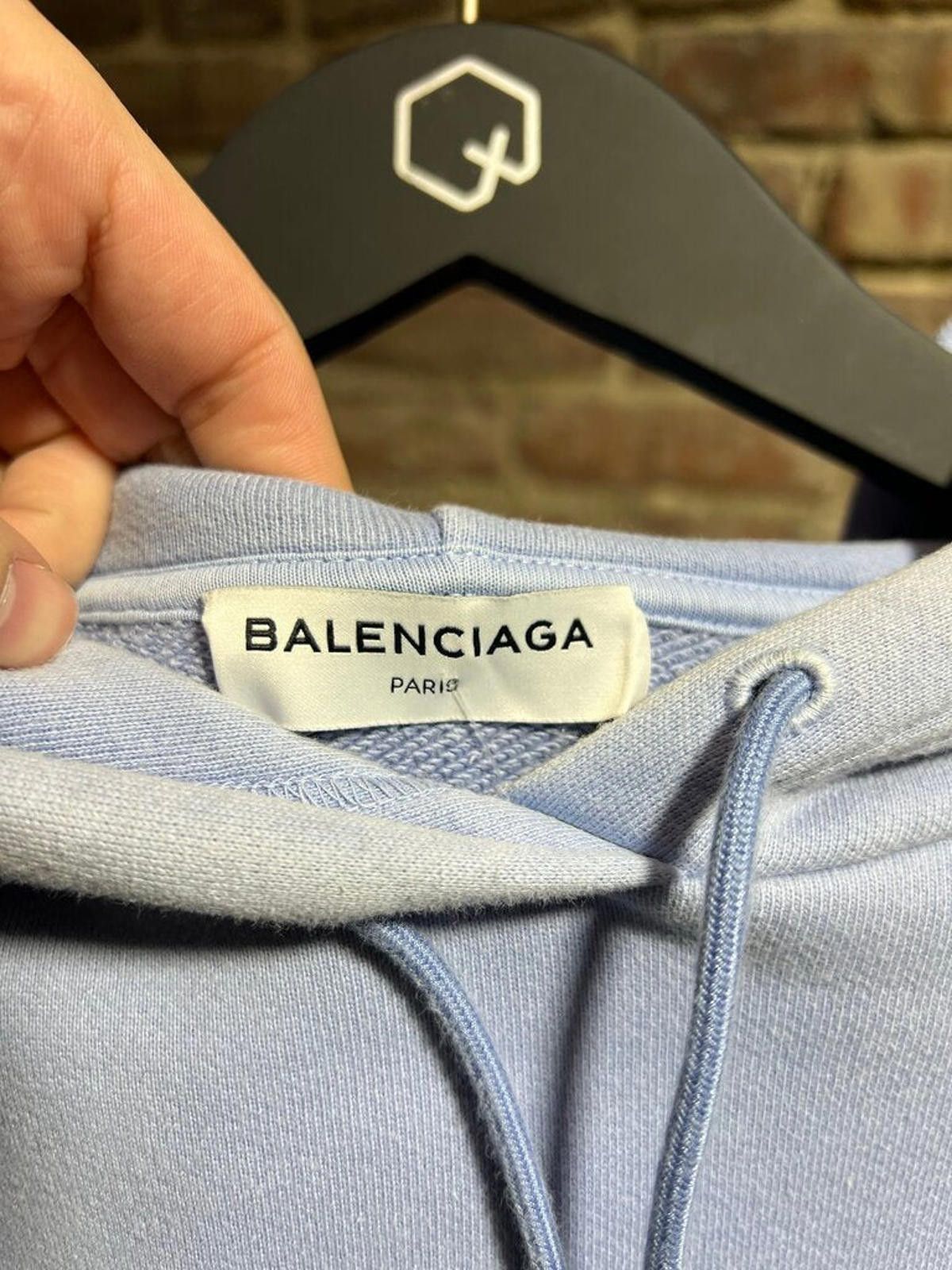 Balenciaga Balenciaga Phone Pocket Hoodie Baby Blue Sz. 4 Size US XL / EU 56 / 4 - 3 Thumbnail
