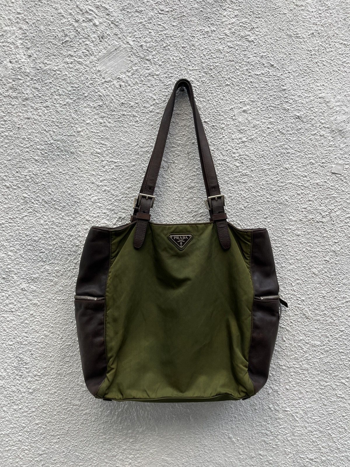 Prada Vintage Prada Tessuto Leather Tote Bag Size ONE SIZE - 1 Thumbnail