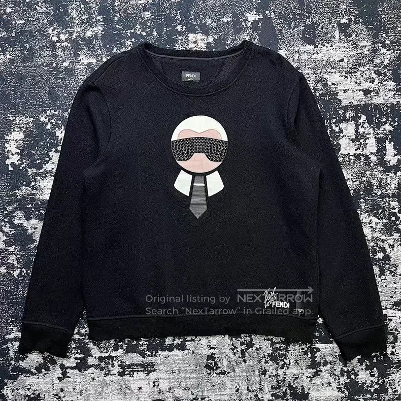 Fendi Fendi Kaiser Cartoon Long Sleeve Sweatshirt Size US L / EU 52-54 / 3 - 1 Thumbnail