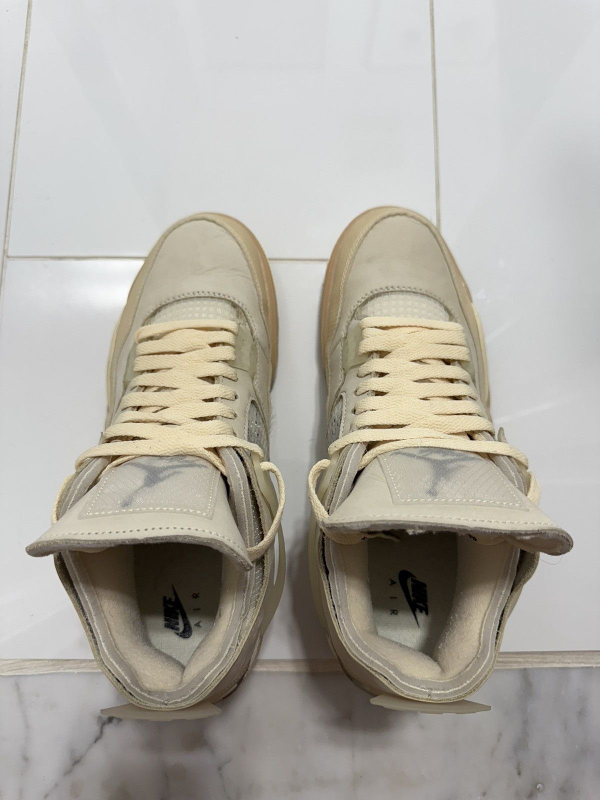 Jordan Brand × Off-White Off-White Air Jordan 4 Sail Size 11W Size US 11 / EU 44 - 3 Thumbnail