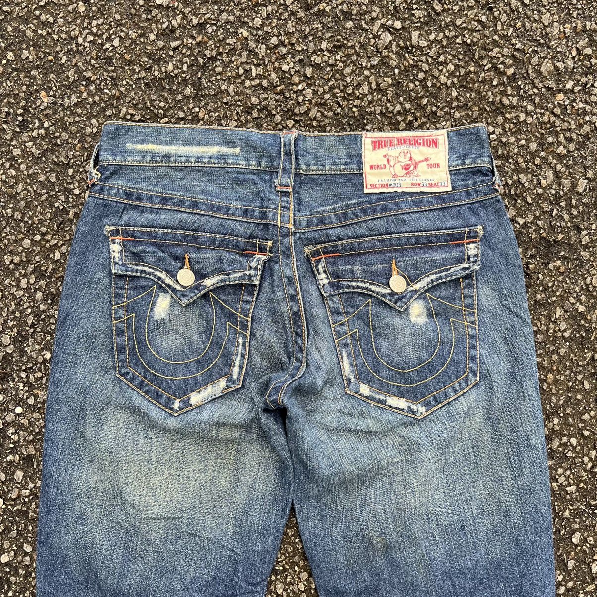 Tornado Mart True Religion Flare Jeans 803 Distressed Boot Cut Denim Punk Size US 33 - 13 Thumbnail