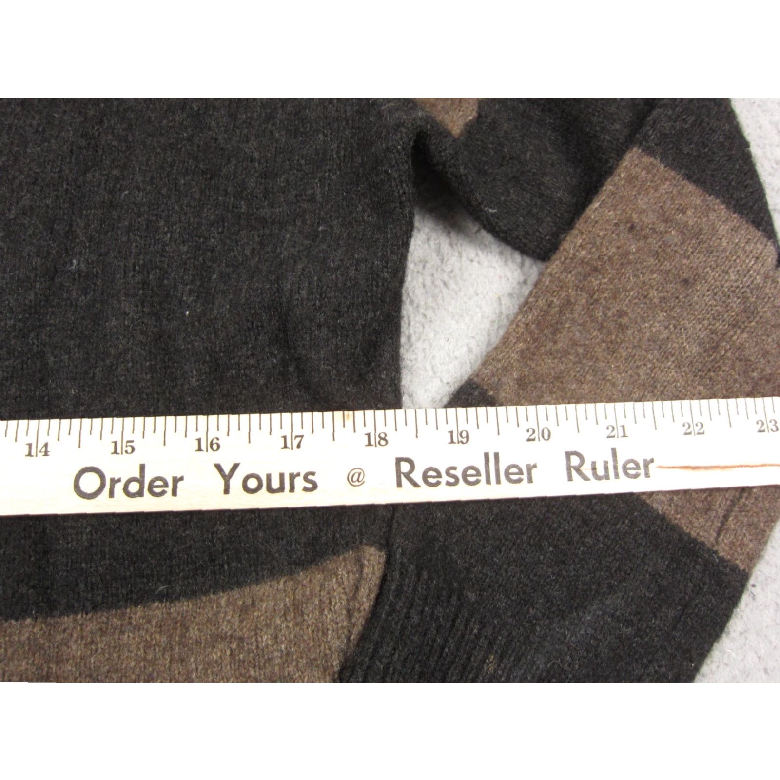 Vince Vince Sweater Womens Small Brown Striped Wool Yak Knit Pullover Size S / US 4 / IT 40 - 6 Thumbnail
